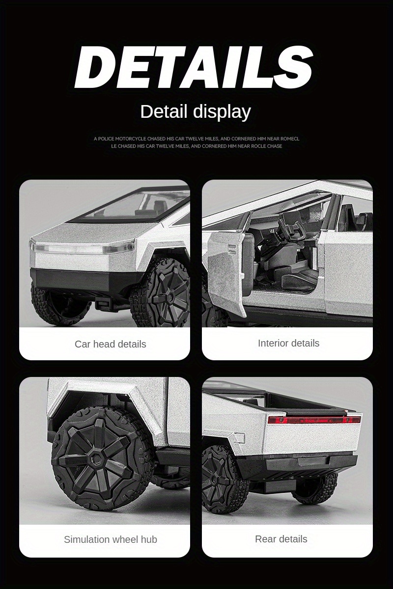 NT31931 High-quality Alloy & Plastic Material Simulative Model of Truck with Rotating Lights for Boys
