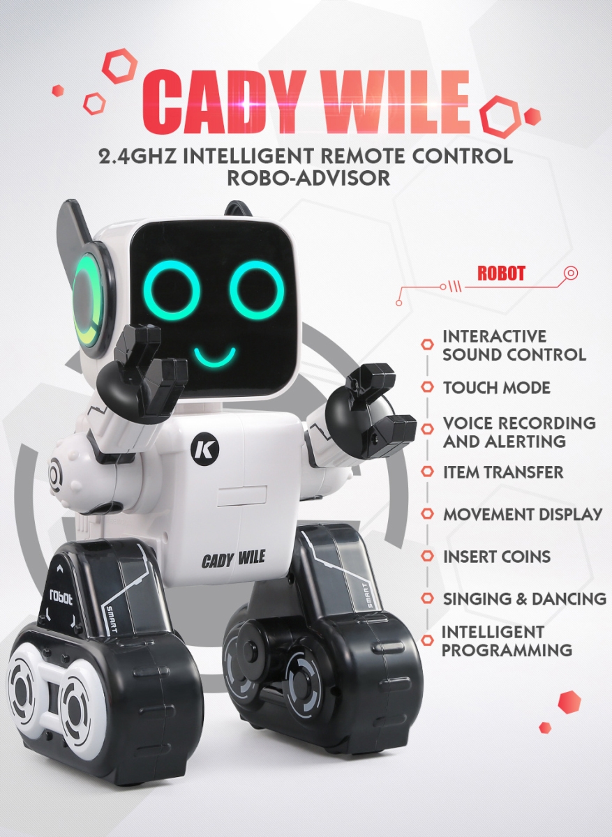 NT31960 Intelligent Robot Remote Controlled Sense Inductive Remote Control Robot Toy with Built in Piggy Bank Coin Jar for Kids