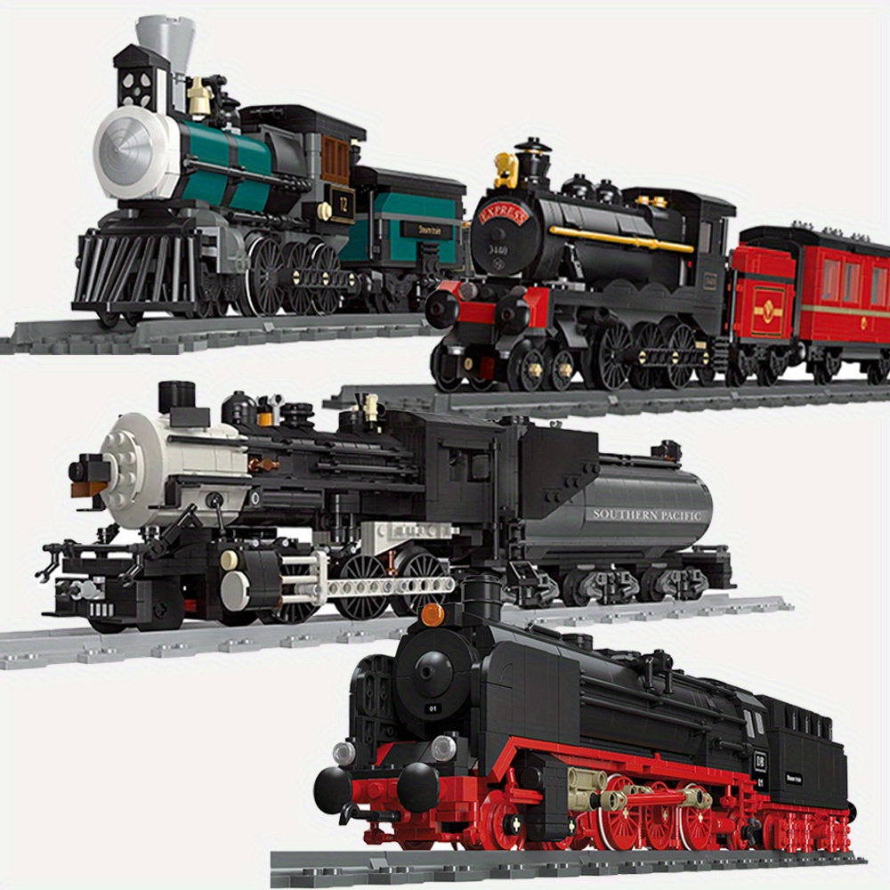 NT31967 Jiestar Ideas BRO1 Locomotive CN5700 GWR Steam Train Railway Express Modular Bricks Technical Model Building Blocks Kids Toys -  netjett