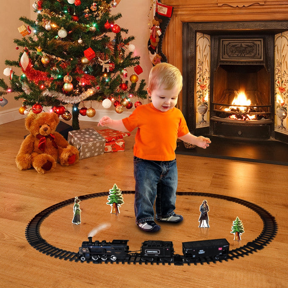 NT32002 Electric Metal Kids Trains Set for Boys