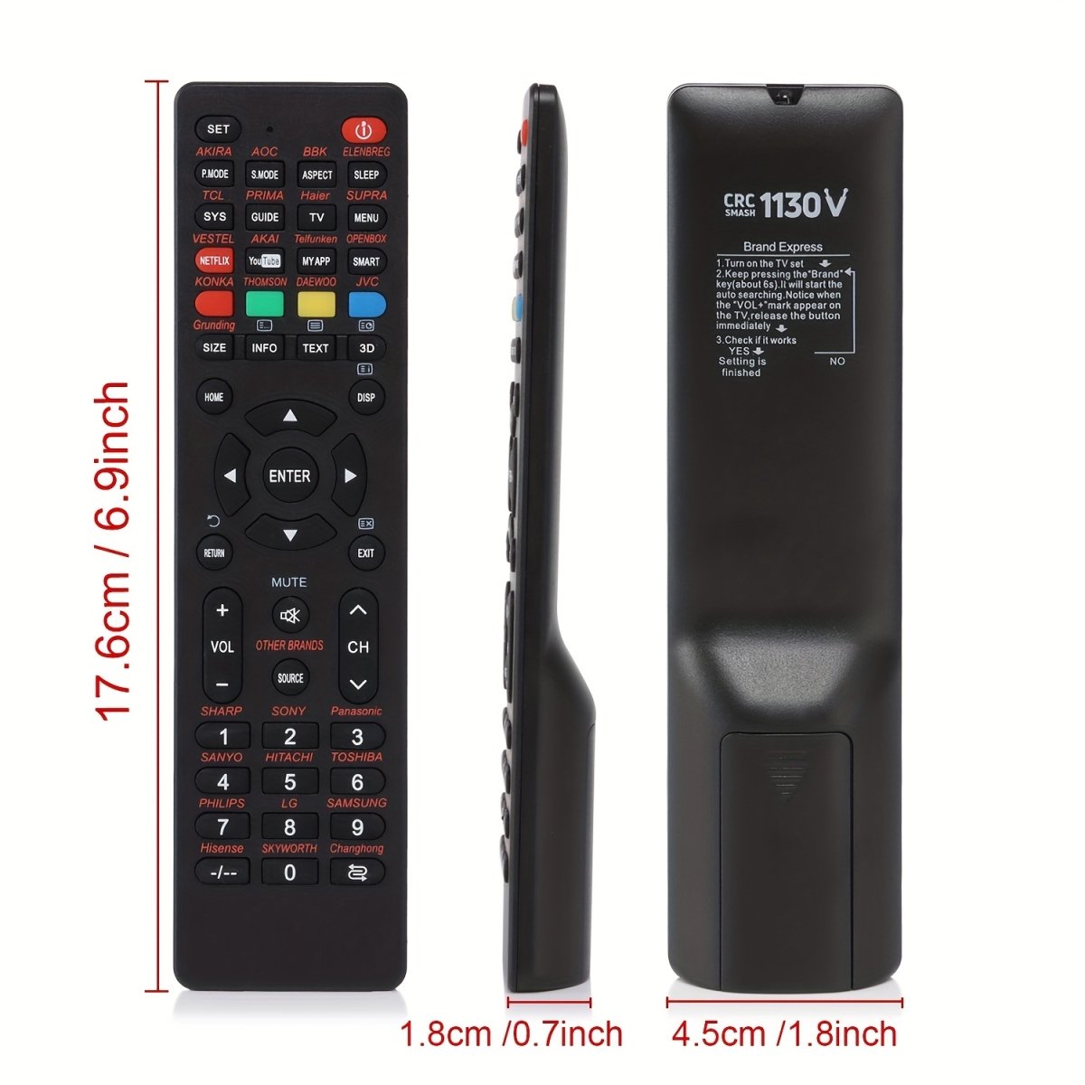 NT32025 LCD LED Smart Controller Universal TV Remote Control for Sony, Philips & LG -  netjett