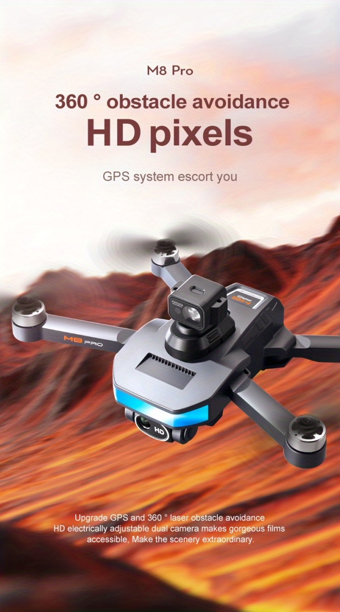 NT32044 M8 PRO Foldable Brushless Drone with Optional 360 deg Laser Obstacle Avoidance