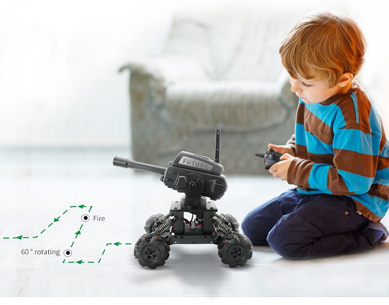 NT32059 Mecha Tank Carrier Alloy Skeleton DIY Assembly Remote Control Toy
