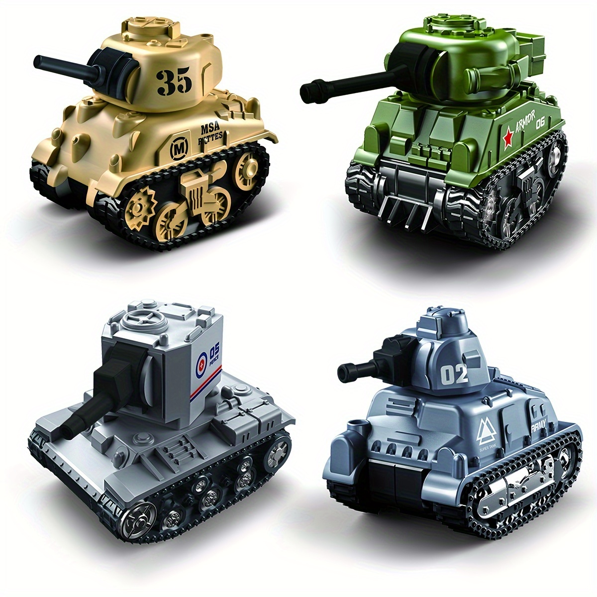 NT32075 Military Pull Back Tank Toys for Kids