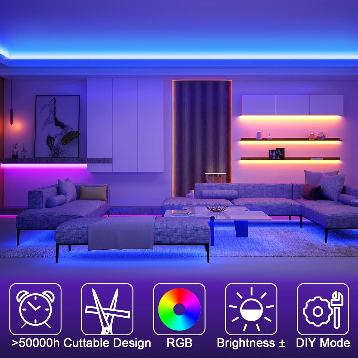 NT30711 1 Roll Remote Control LED Stirp Light for Decorationg Bedroom, Background Wall Lamp Controller Flexible Festival Lighting