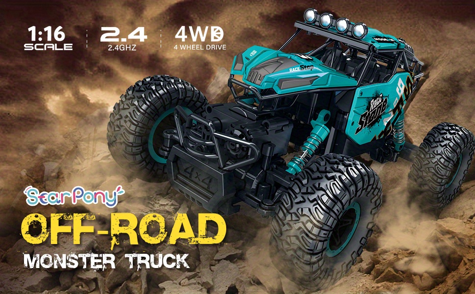 NT30743 1-16 Scale Electric Remote Control Monster Truck, Green