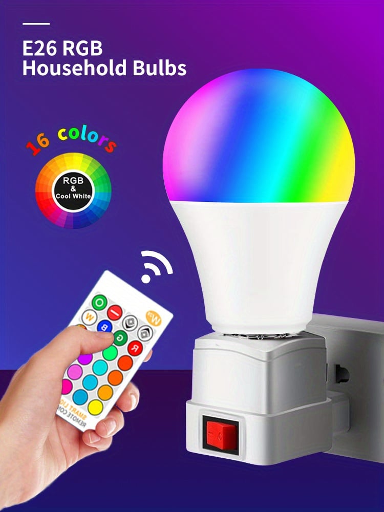NT30911 9 watt 110V LED Smart Remote Control Bulb, RGB Plus White