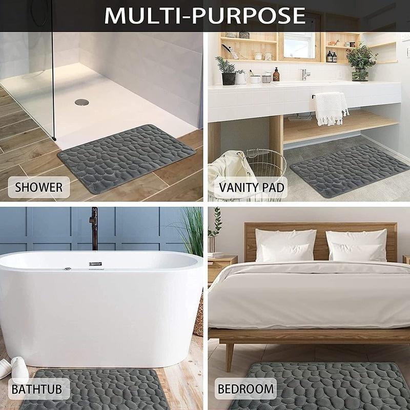 NT30914 Coral Fleece Soft Bath Non-slip Mats Memory Foam Bath Rug