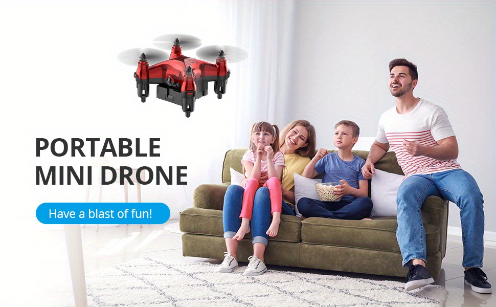 NT32089 Easy Pocket Remote Controlled Quadcopter with Camera Mini Drone for Kids Beginners