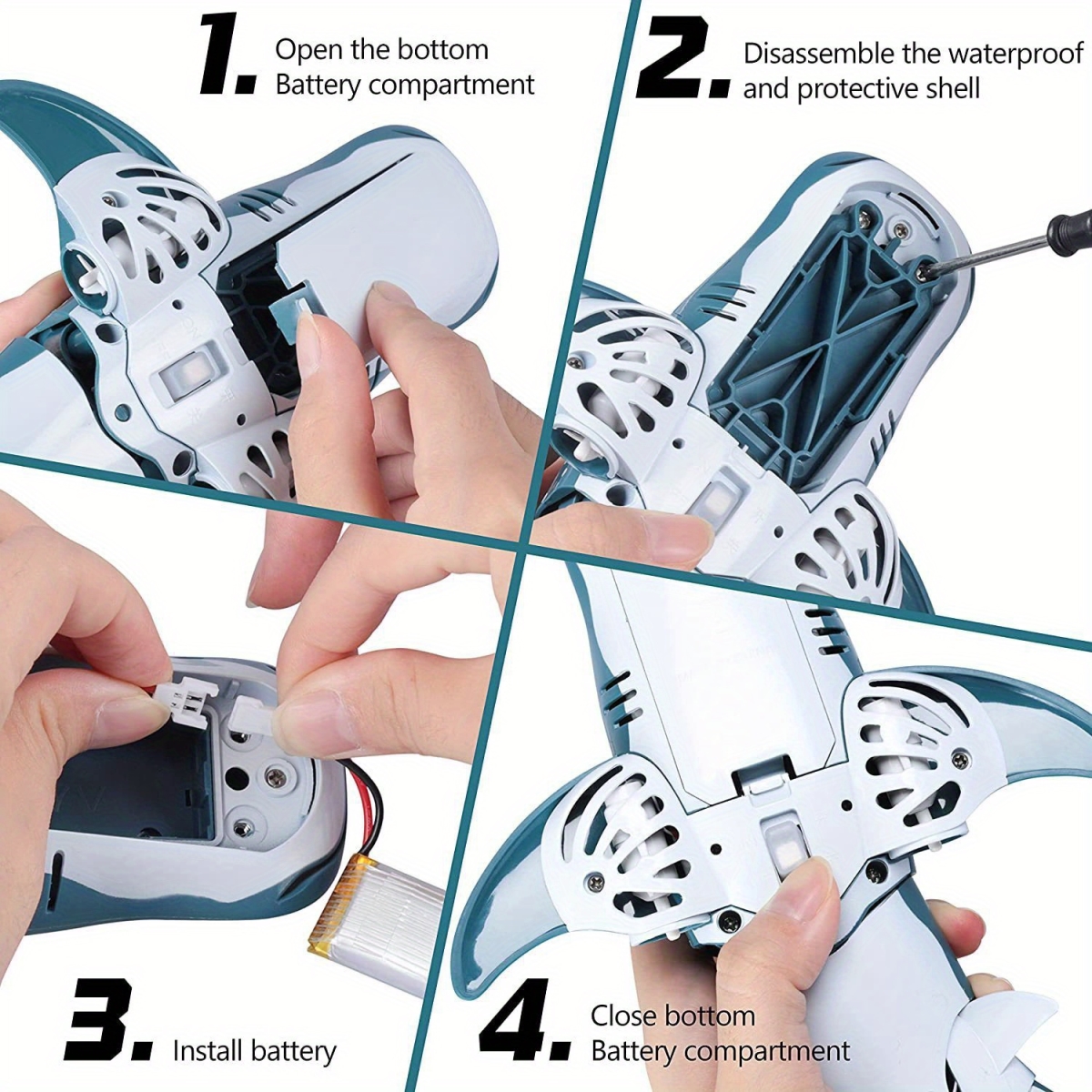 NT32103 Mini Remote Controlled Shark Diving Bionic Fish Infrared Summer Water Childrens Electric Toy