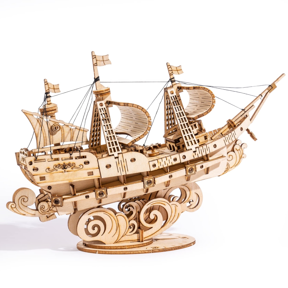 NT83755 RoWood 3D Wooden Puzzle Vintage Watercraft Model Kit