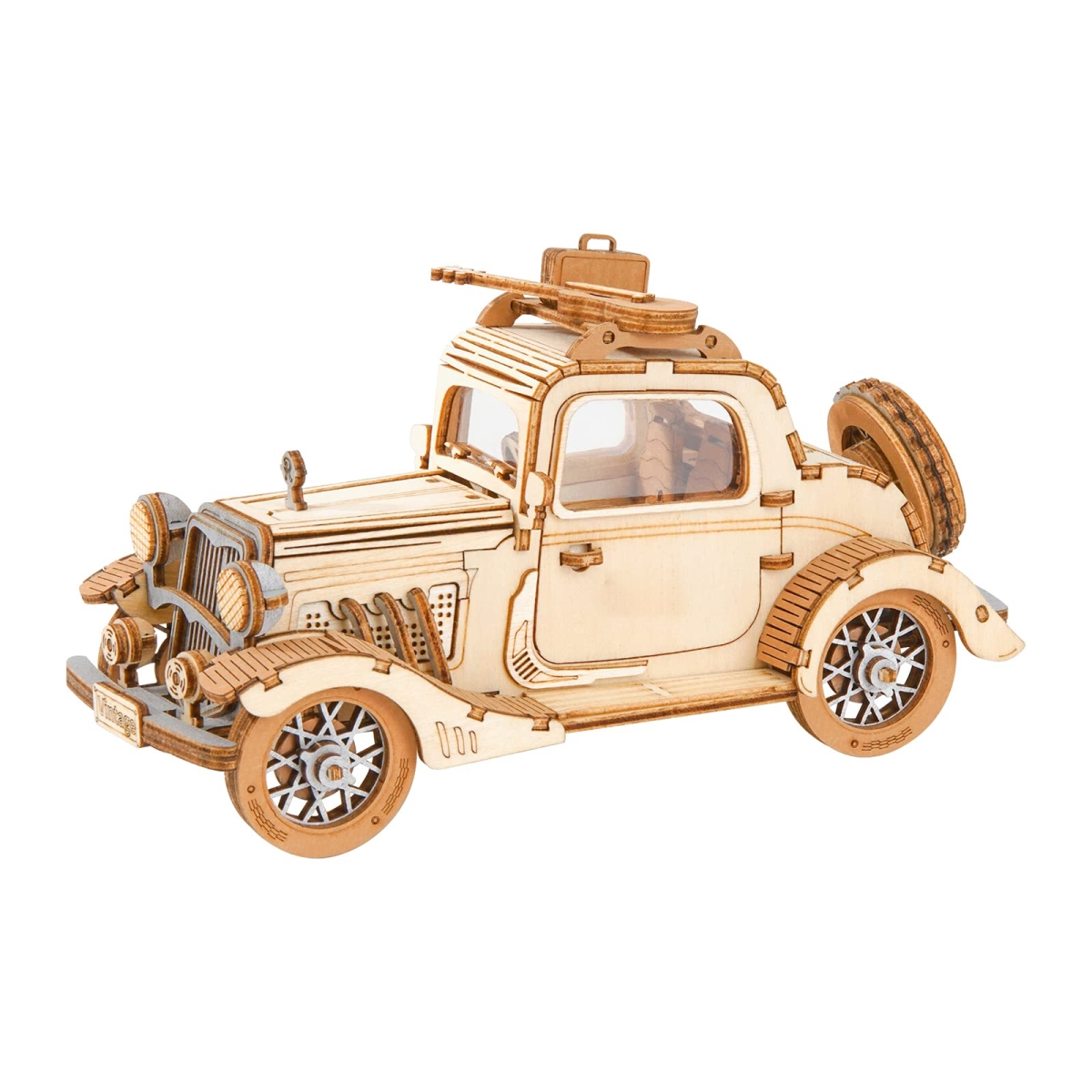 NT83762 Rowood 3D Puzzle for Adults, Model Car Kits, DIY Wooden Toys - Vintage Car