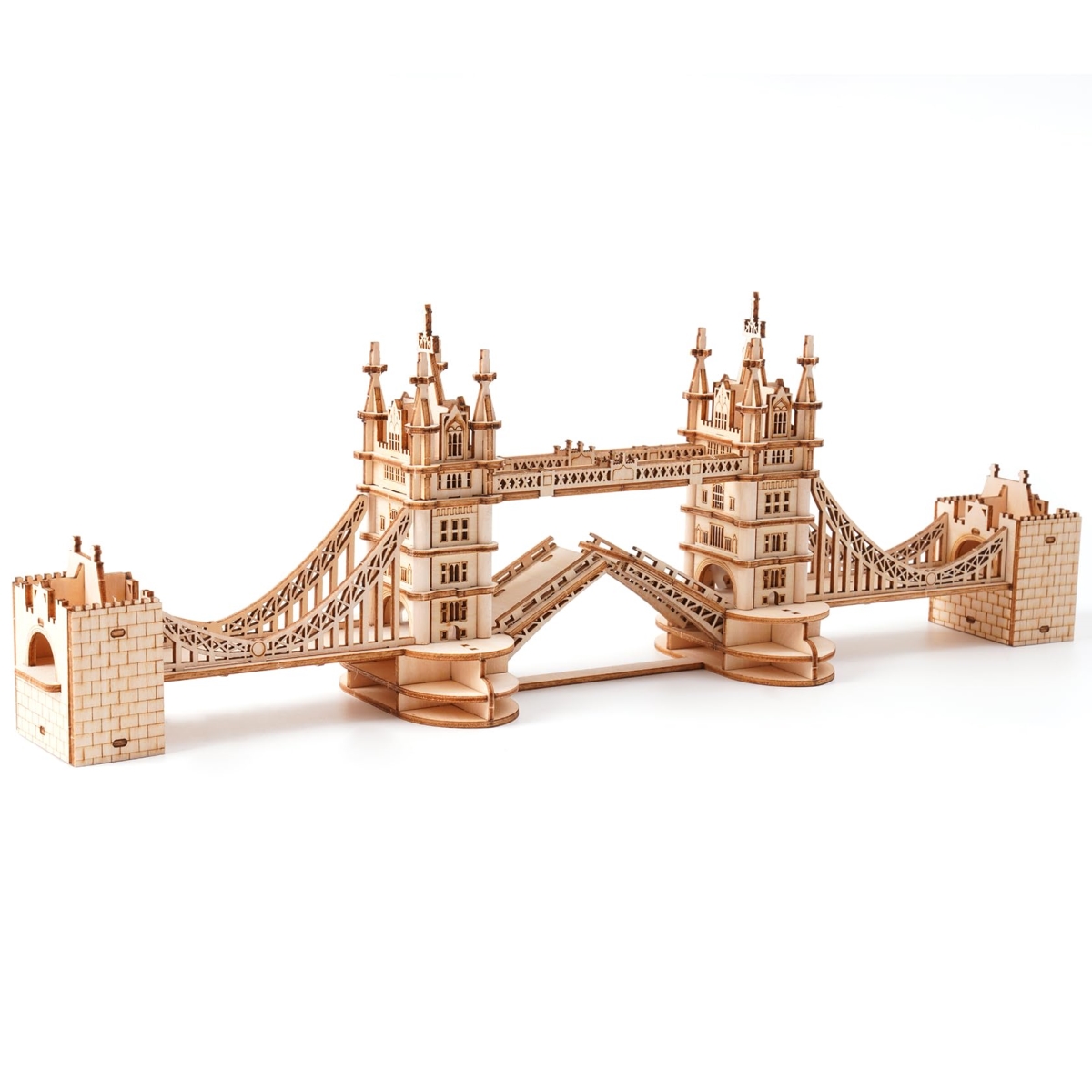 NT83764 Rowood 3D Puzzle for Adults, DIY Wooden Model Kits, London Tower Bridge