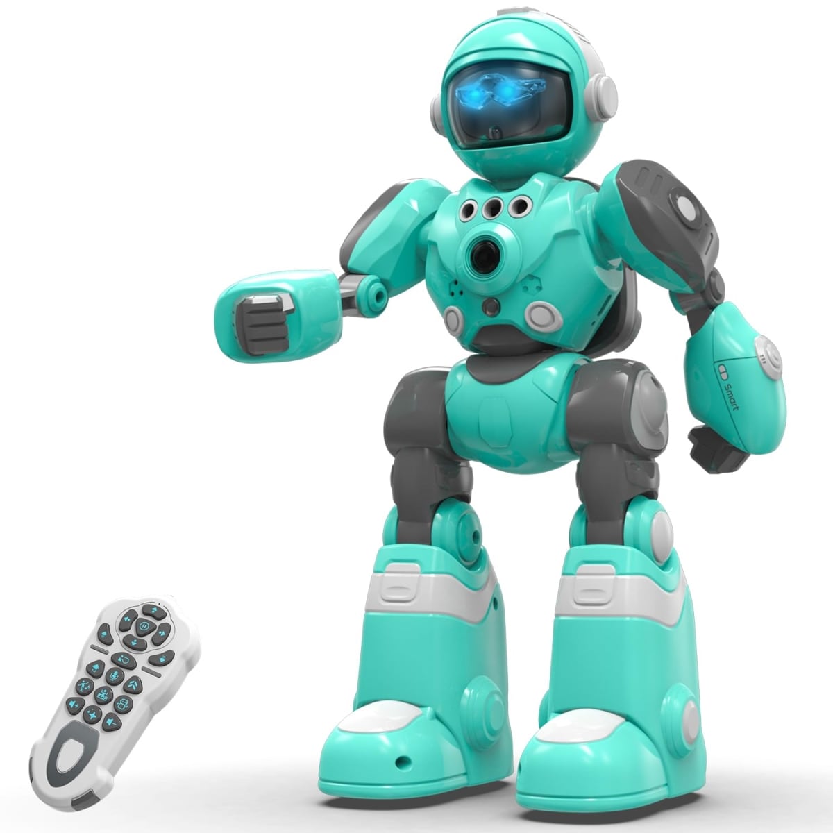NT83992 STEMTRON Programmable Remote Control Robot for Kids with Voice Function & Gesture Sensing - Blue