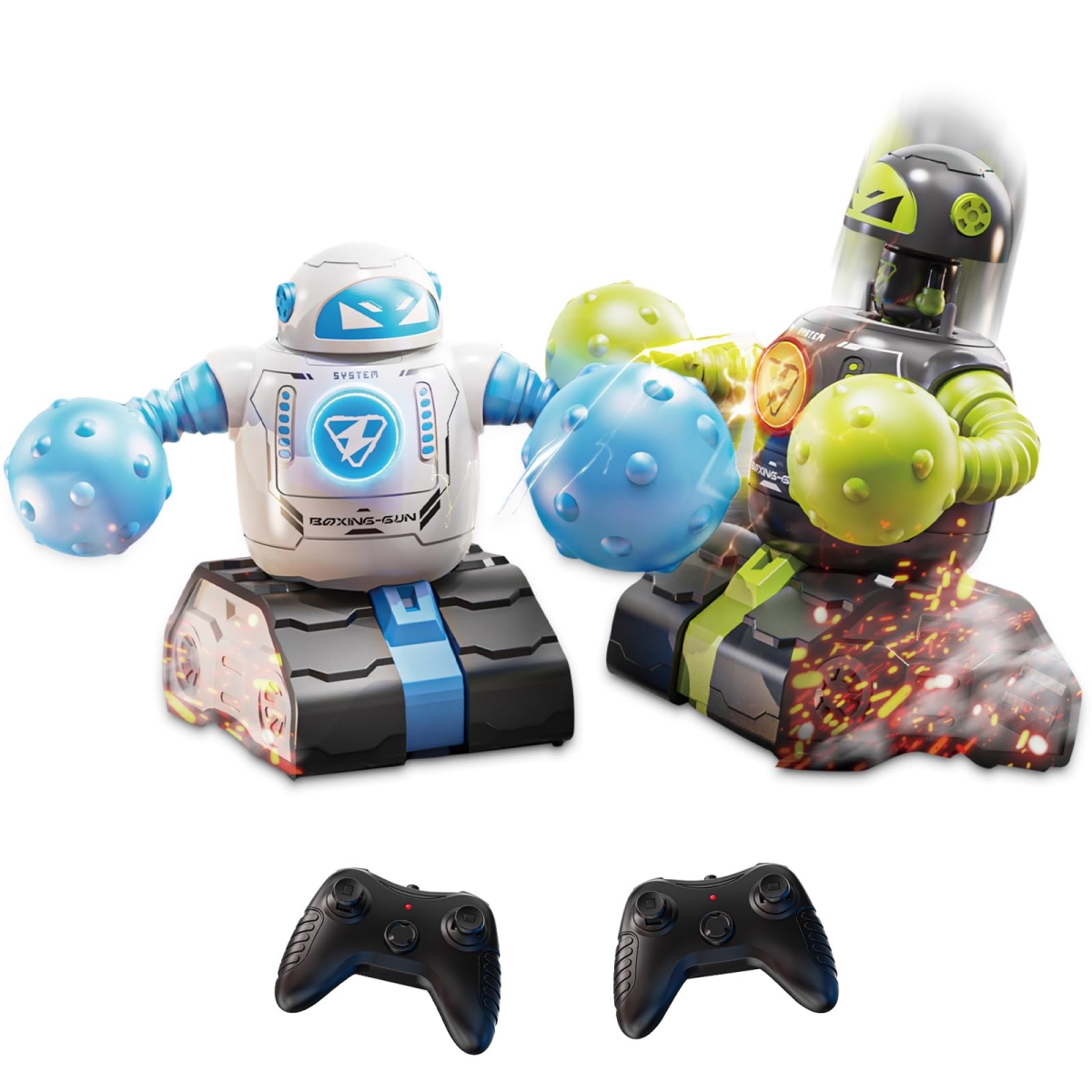 NT84716 Remote Control Fighting Robots, Remote Control Ejecting Battle Bots with Sound & Light - Set of 2
