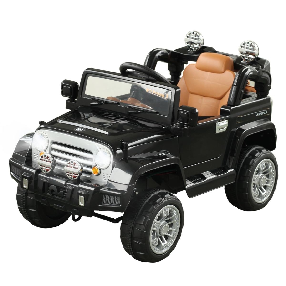 NT85152 Aosom 12V Kids Ride On Truck, Off-Road Electric Car, Black