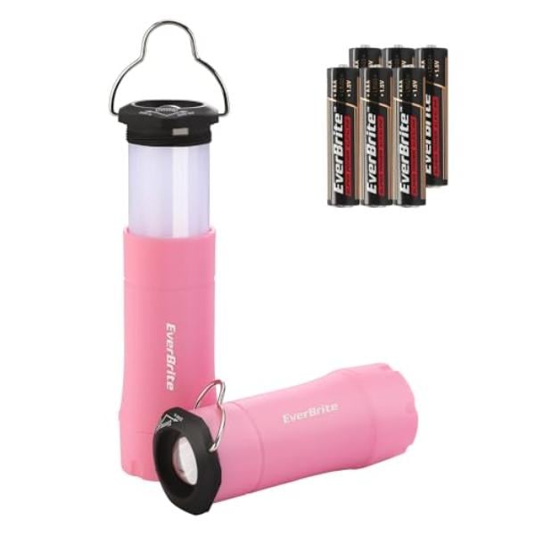 NT85256 EverBrite 2-in-1 Mini Lanterns & Flashlights, Zoomable with 3 Modes, Battery Powered, 2PC