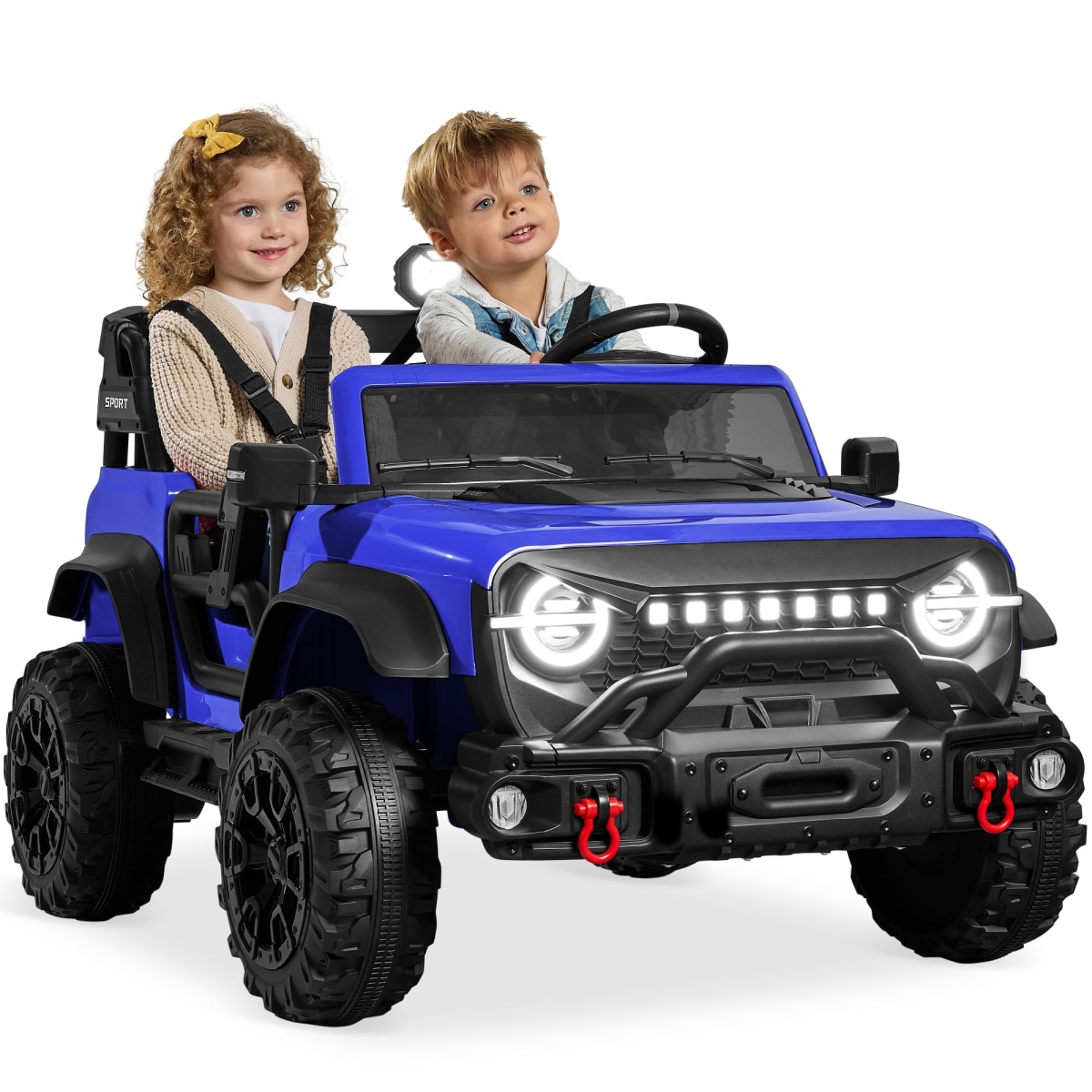 NT85268 Kids 24V 2-Seater Electric Ride On Car Truck - Blue