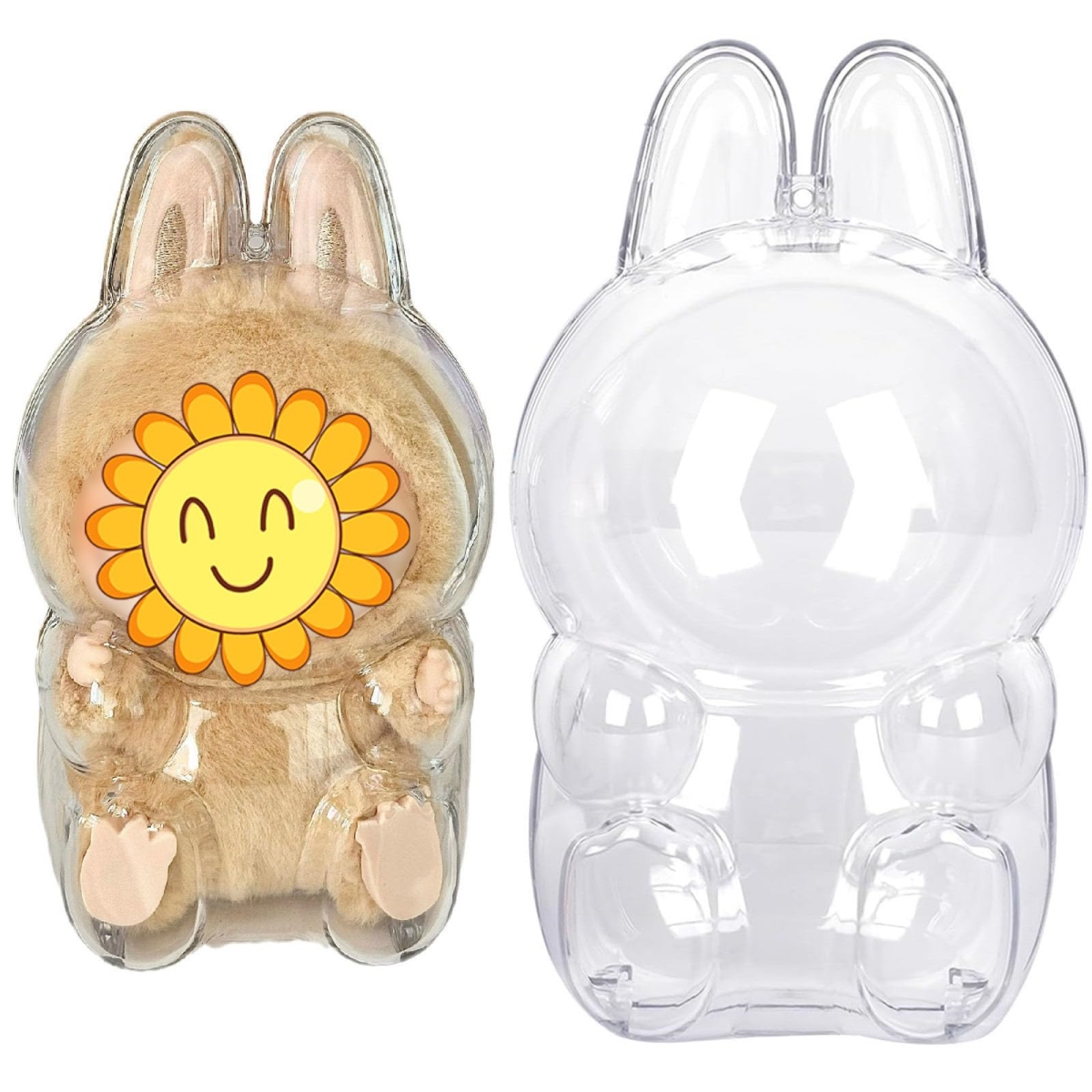 NT85465 Protective Case for La-bu-bu Sitting Figure - Clear Collector Storage Box