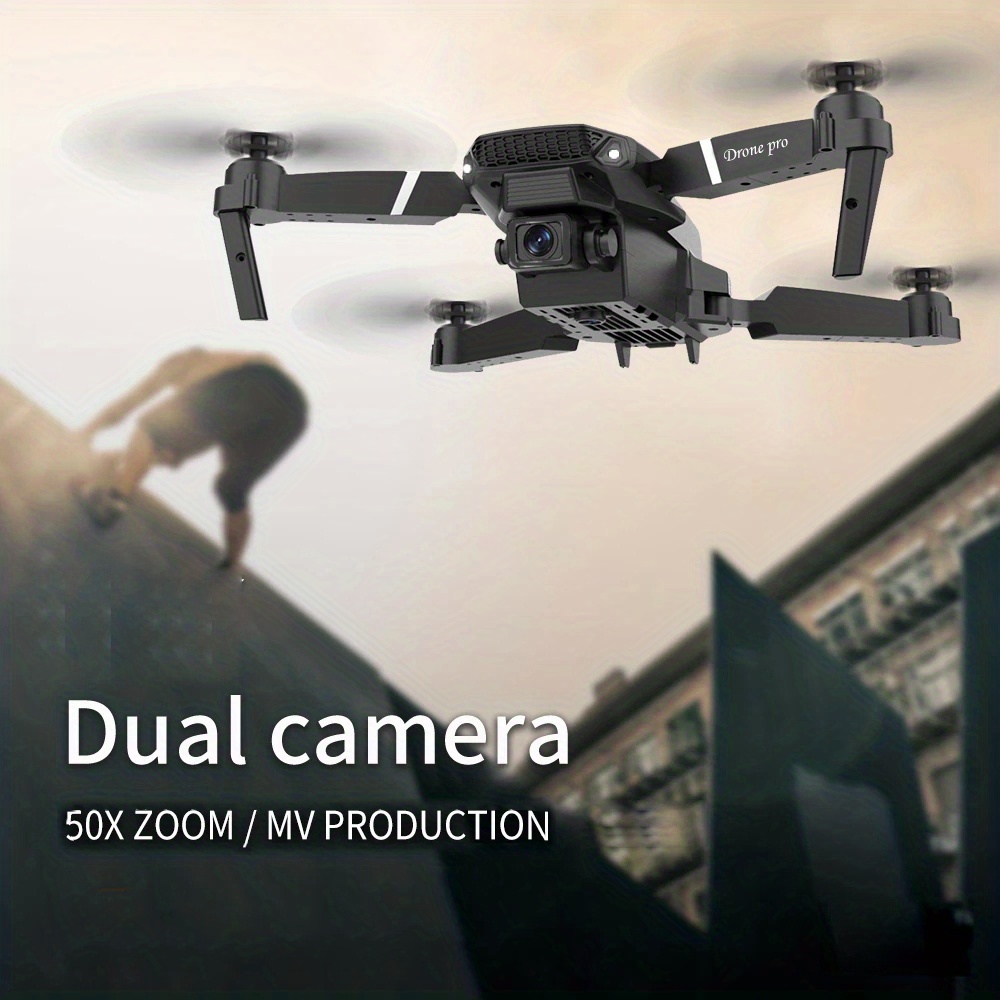 NT32159 E88 PRO Drone Professional HD Dual Camera Height Fixed Remote Control Foldable Quadrotor Helicopter Toys
