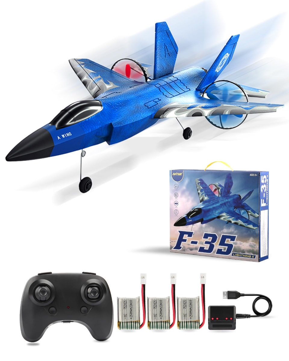 NT86037 Remote Control Airplane F-35 Remote Control Lightning II Jet Plane, Blue