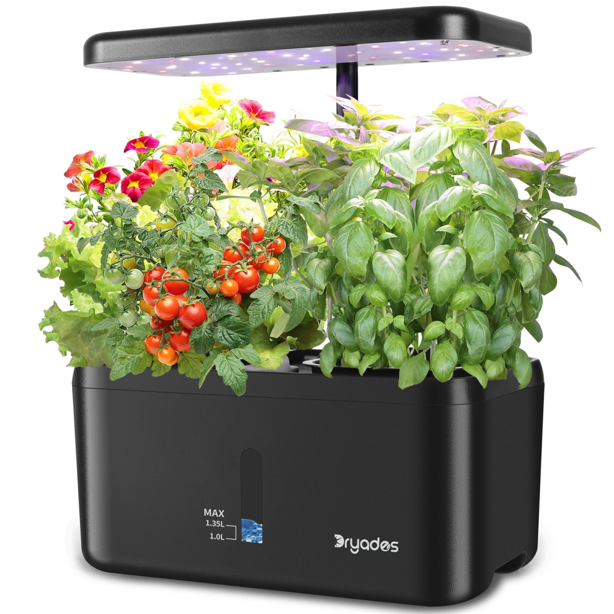 NT86082 Indoor Garden System with LED Light & Self-Watering Pots