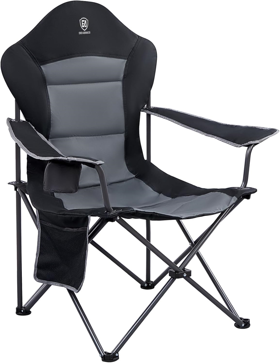 NT86401 EVER ADVANCED Folding Camping Chair with High Back & Padded Oversized Design