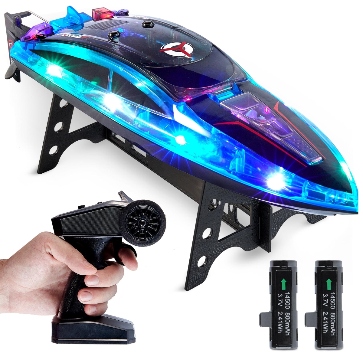 NT86458 Force1 Velocity Pro LED Remote Control Boat - Remote Control Boat for Adults & Kids