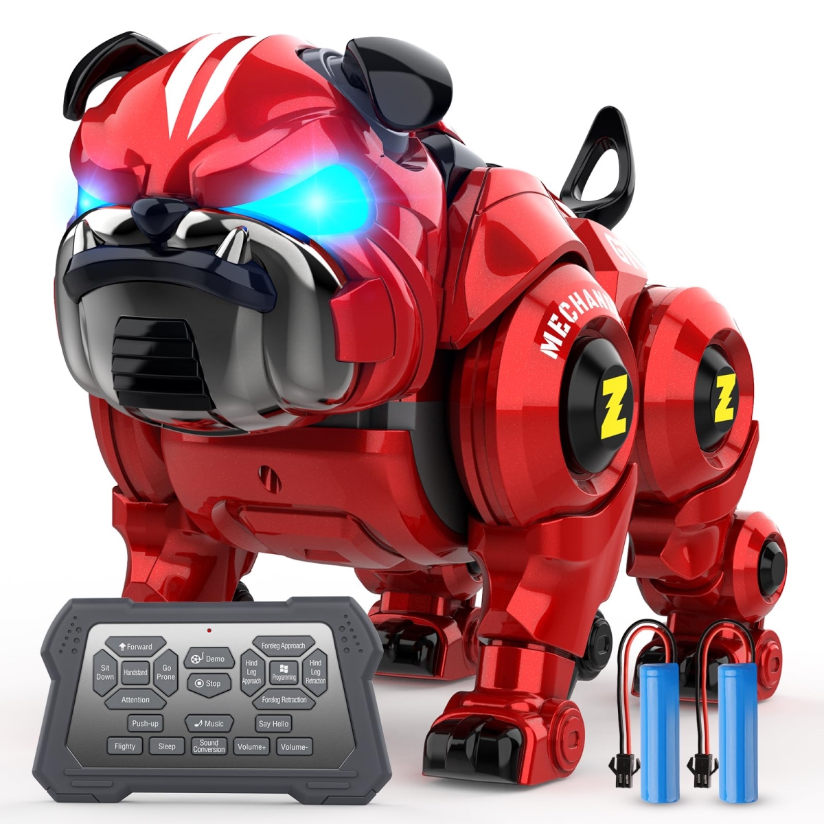 NT86743 Remote Control Robot Dog for Kids, Rechargeable with Sing, Dance, Touch Function, Red