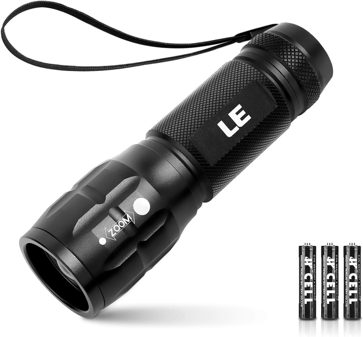 NT87036 Lighting EVER LED Flashlights High Lumens, Small, Waterproof, Adjustable Focus for Outdoor & Emergency Use