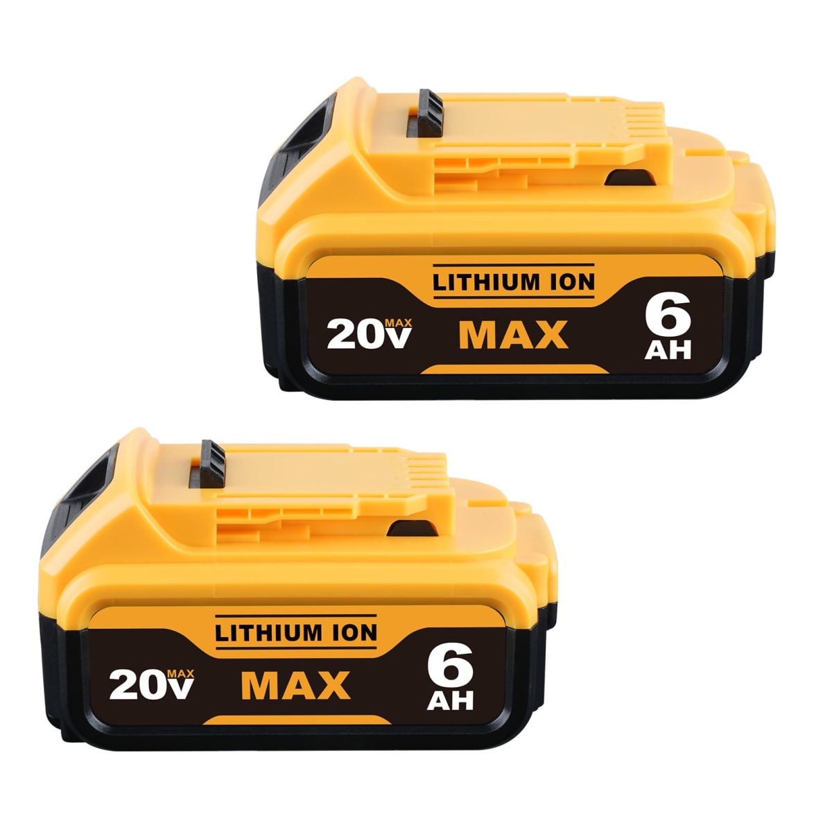 NT87112 6000 mAh Replacement for Dewalt 20V Battery Compatible with Dewalt Cordless Power Tools - Pack of 2