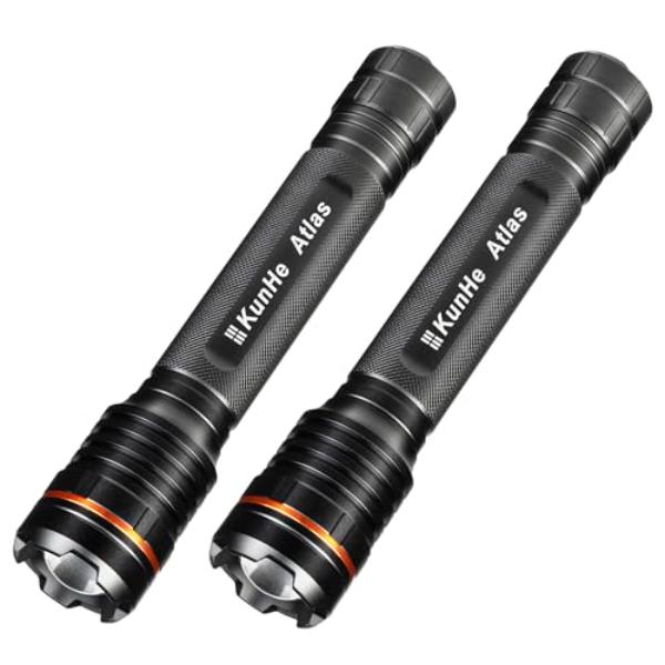 NT87289 KunHe 3D Cell LED Flashlights, 1200lm, Aluminum, Zoomable, Single Mode