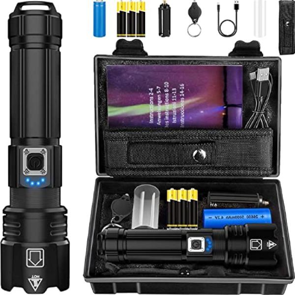 NT87419 5 Modes Victoper Rechargeable Flashlights, High Lumens, Waterproof LED Tactical Flash Light