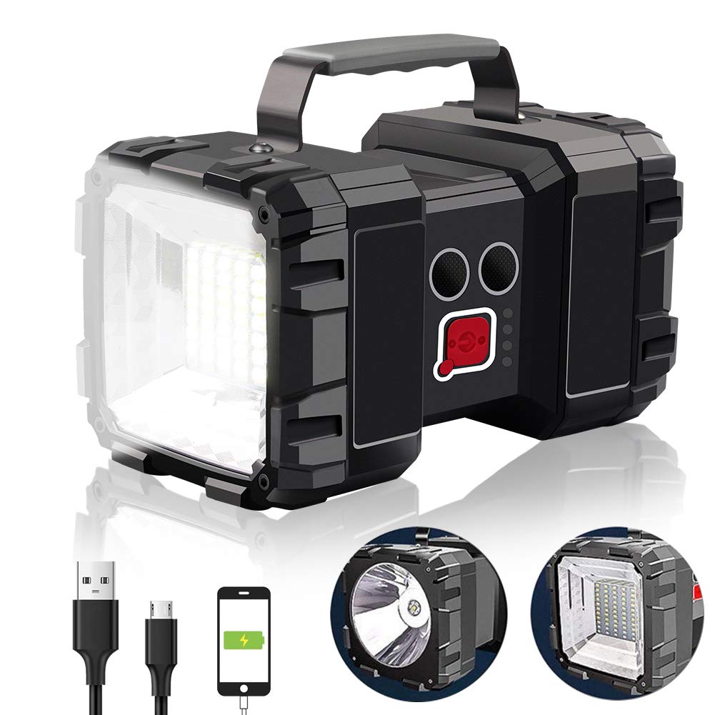 NT87435 AlpsWolf Rechargeable LED Spotlight Flashlights, 1200lm, 20h Standby, 3 Plus 4 Modes, Waterproof, USB Power Bank