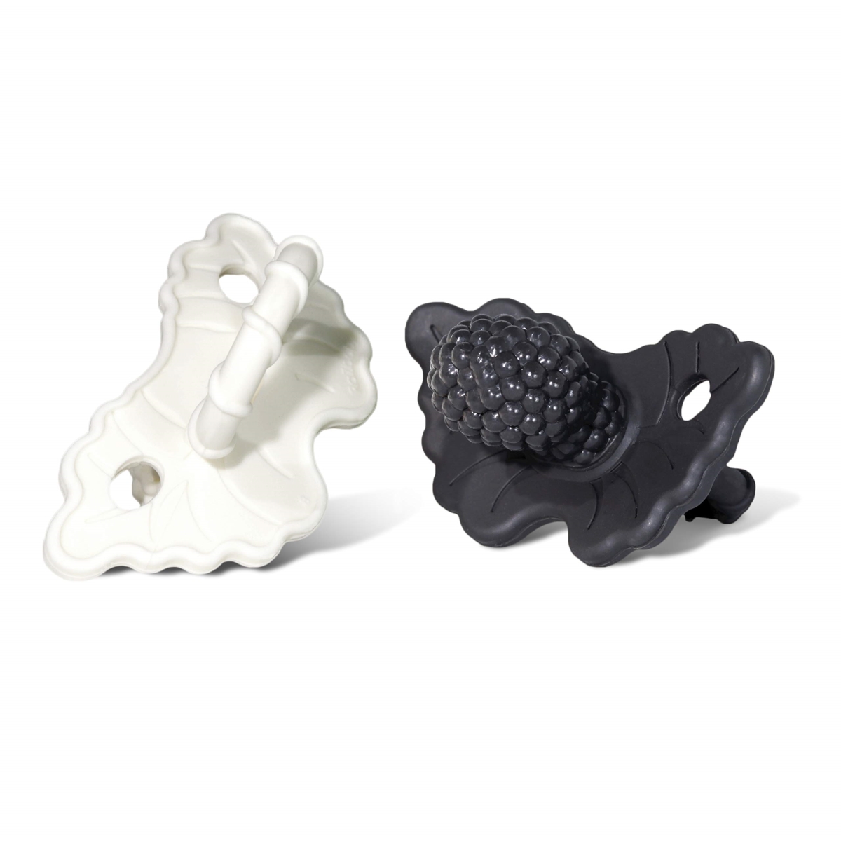 NT87515 RaZbaby Silicone Teether Pacifier, Black & White - Pack of 2