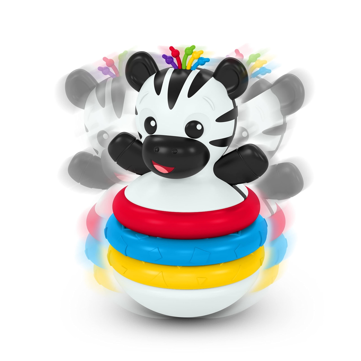 NT87551 Baby Einstein Stack & Wobble Zen Teether Toys for Cause & Effect Learning, Infants - 3 Months Plus