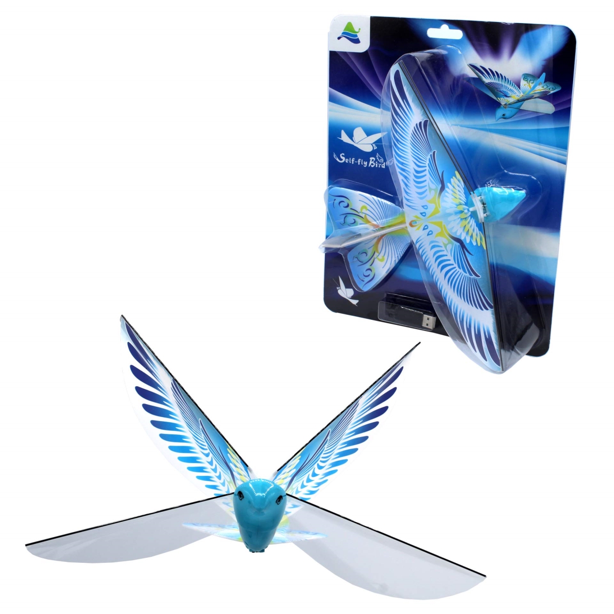 NT87562 Self Flying eBird Blue Pigeon - Electronic Flying Bird Drone Toys