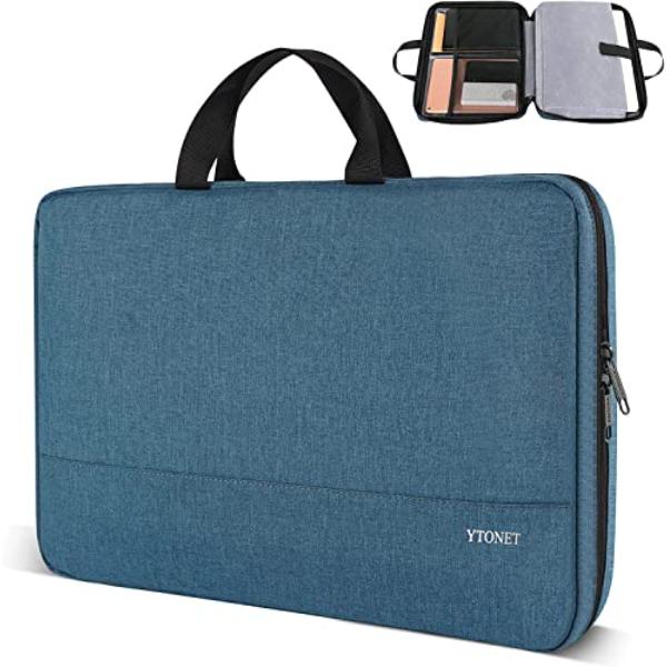 NT87666 15.6 in. Ytonet Laptop Sleeve Case, Water Resistant with Handle, Compatible with HP Dell Lenovo Asus - Deep Teal