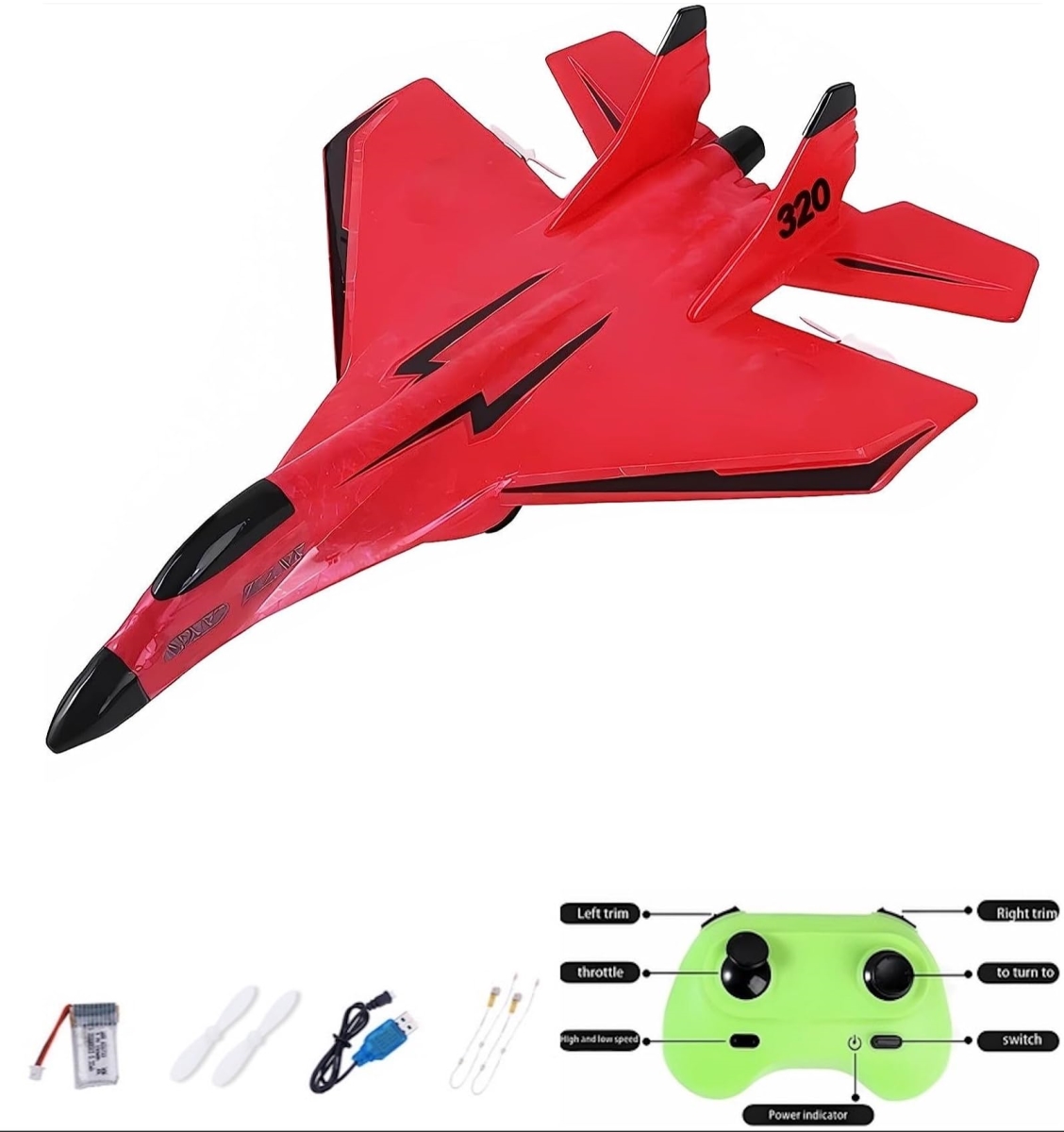 NT88160 2.4 Ghz Remote Control Wireless Airplane Toys with Lights, SU-35 Remote Control Glider 2 Channel
