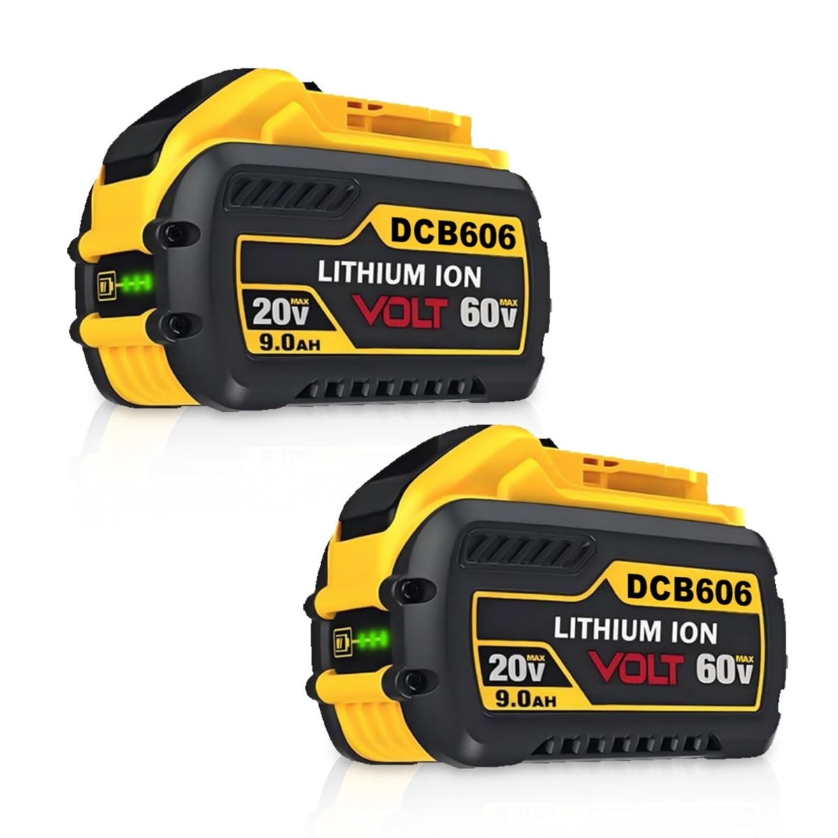 NT83842 9000 mAh 20V & 60V MAX Battery for DeWalt DCB606, DCB609 & DCB612 - Pack of 2