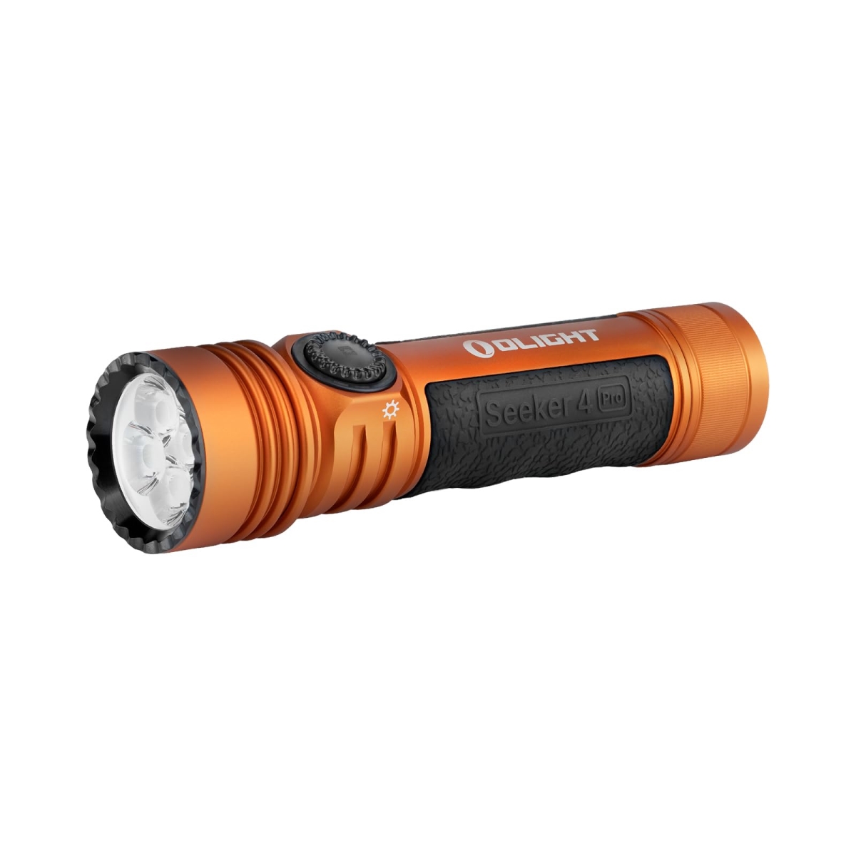 NT83896 OLIGHT Seeker 4 Pro Rechargeable Flashlights, 4600 Lumens, USB C, Waterproof IPX8 - Orange & Cool White