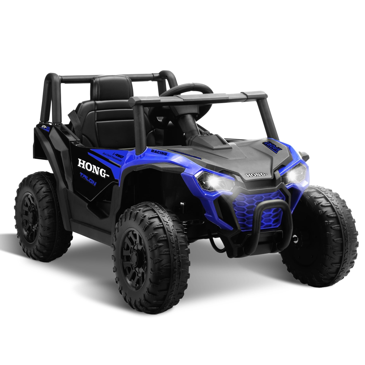 NT84041 12V Kids Ride On Car, Battery Powered Electric UTV Truck with Remote Control - Blue