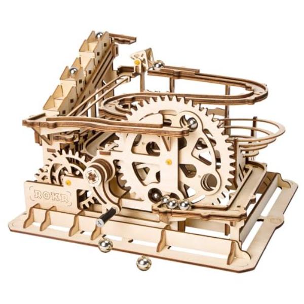 NT84549 ROKR 3D Wooden Puzzle Marble Run Set - Mechanical Model Kit for Adults - Marble Parkour