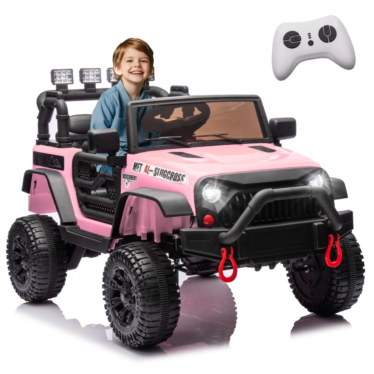 NT84641 24V Ride On Jeep with Remote Control, 400W Motor, 4 Wheel Suspension, Adjustable Speed, USB, Music, LED Lights