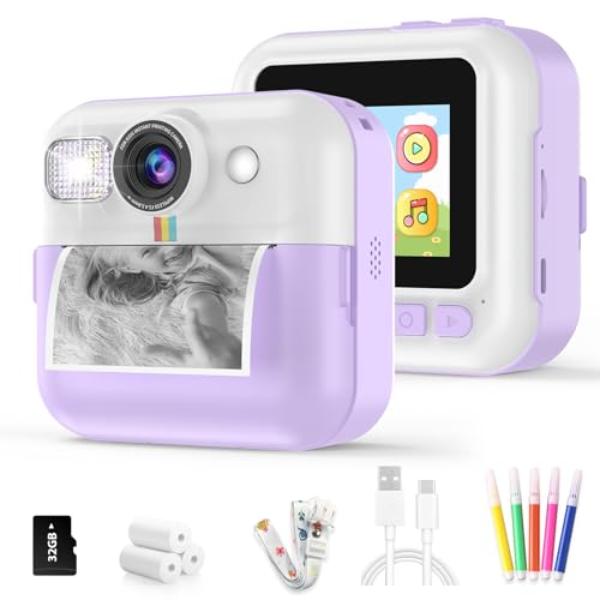 NT84689 Instant Print Camera for Kids, Digital Camera Video Toddler Print Camera