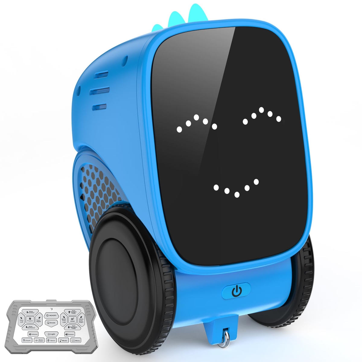 NT84858 Interactive Smart Robot Dinosaur Toys with LED Emoticons & Remote Control, Blue