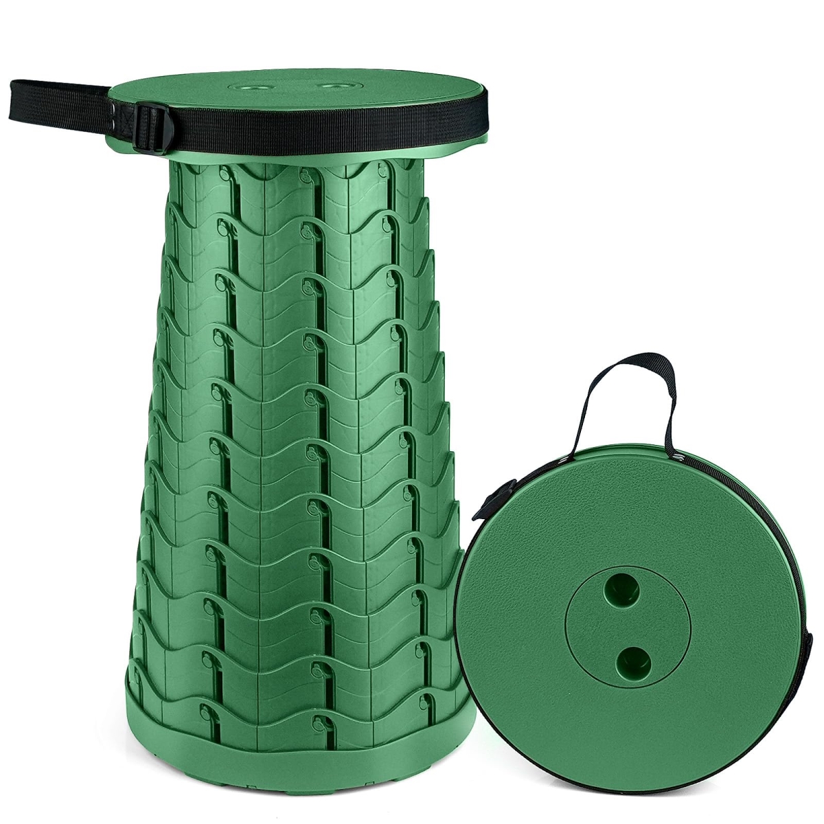 NT84897 Hesanzol Portable Telescoping Stool, Retractable Folding Stool for Camping, Garden, Fishing, Hiking, Travel - BBQ