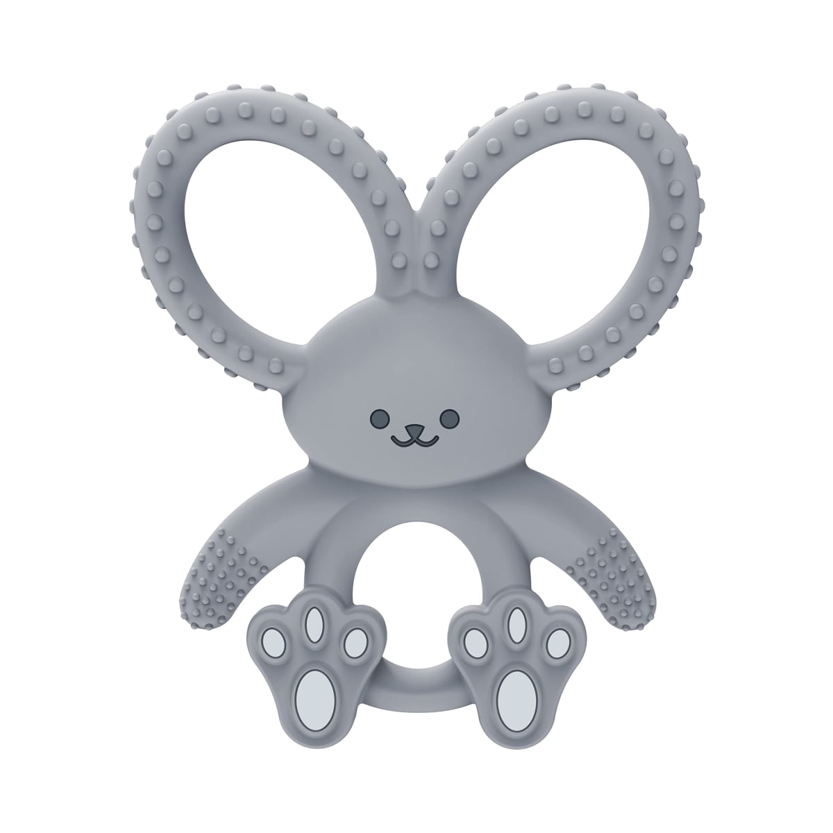 NT85098 Dr. Browns Flexes Gray Bunny Silicone Baby Teether