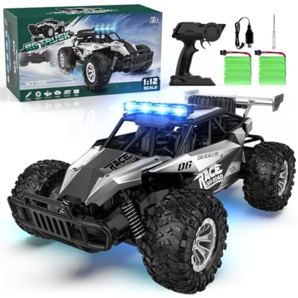 NT85294 BLUEJAY Remote Control Car, 2.4 Ghz High-Speed 33 KMH, 1-12 Scale Monster Remote Control Truck Off Road with LED Headlight