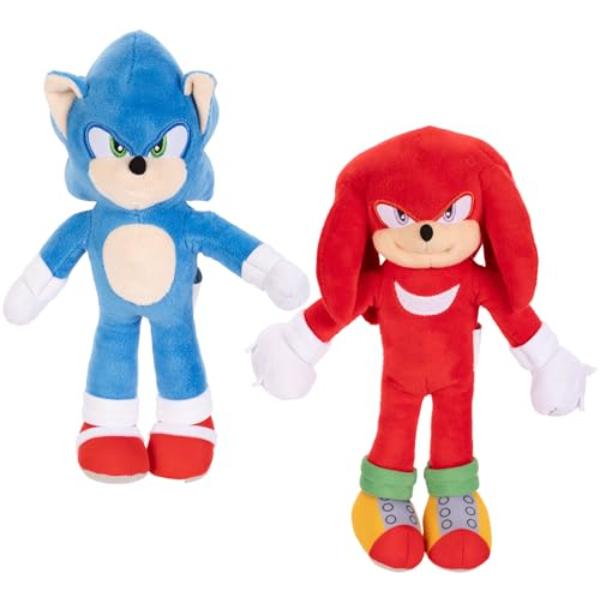 NT85483 Sonic & Knuckles 9 in. Stuffed Toys Figure - 3 Movie Plush, Amazon - Pack of 2